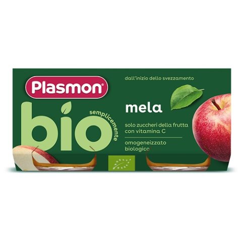 PLASMON OMOGENEIZZATO BIO MELA 2 VASETTI X 80 G