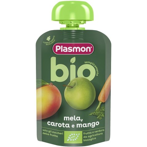 PLASMON MELA CAROTA MANGO BIO POUCHES 100 G