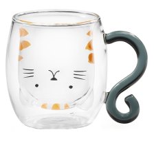 NEAVITA MUG VETRO DOPPIO MURO KITTY TEA & FRIENDS 250 ML